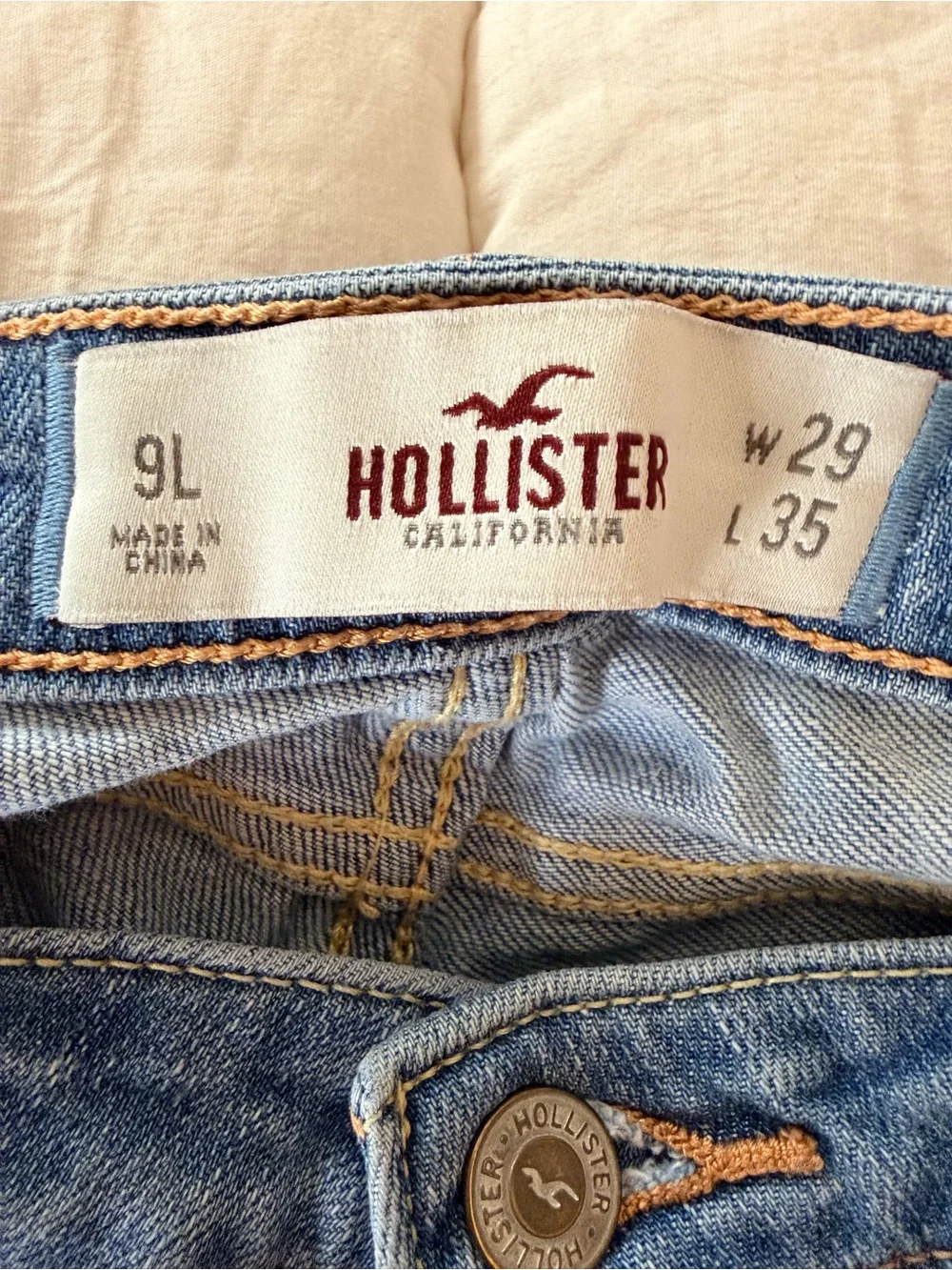 Hollister Light Blue Slim Straight Jeans